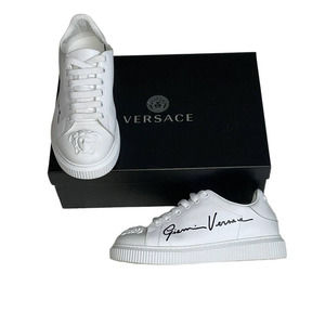 Gianni Versace Sneaker White 36 Vitello Signature Logo Limited